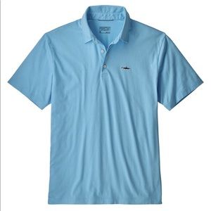 Patagonia Trout Fitz Roy Polo Shirt light blue, XL
